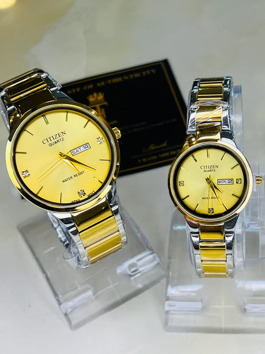 Two Tone Gold Axiom Couple Watch