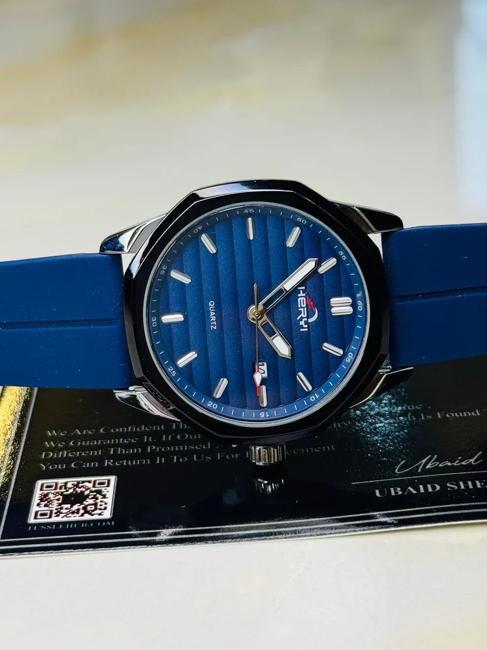 All Black Universe Octa Magnet Strap Watch