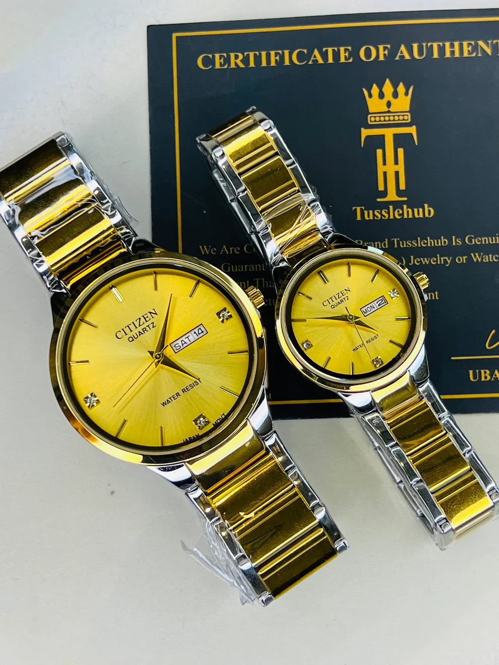 Two Tone Gold Axiom Couple Watch