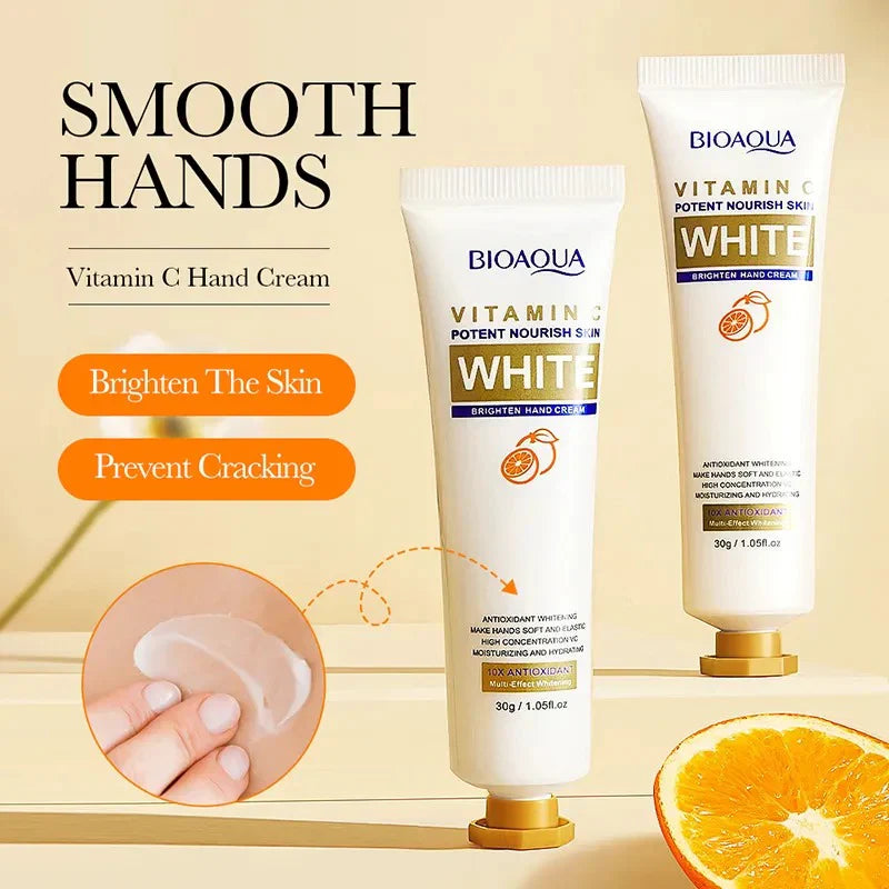 BIOAQUA Vitamin C Hand Cream Glow Brighten Hands Skin Care Fruity 30g