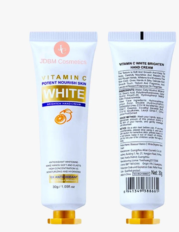 BIOAQUA Vitamin C Hand Cream Glow Brighten Hands Skin Care Fruity 30g